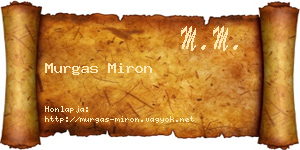 Murgas Miron névjegykártya